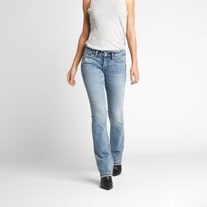 Silver Suki Mid Rise Boot Cut Jeans